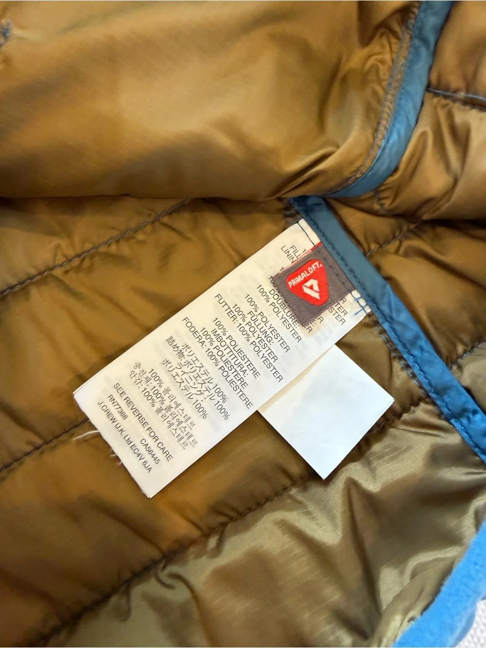 J. Crew Teal Quilted Packable Vest with Tan Lining